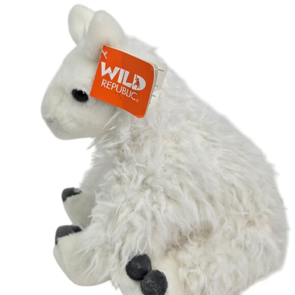 Wild Republic White Llama Sitting Zoo Realistic Stuffed Animal Plush Toy 12" - Picture 5 of 8